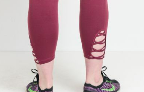 Lattice Strap Leggings- Plus Size
