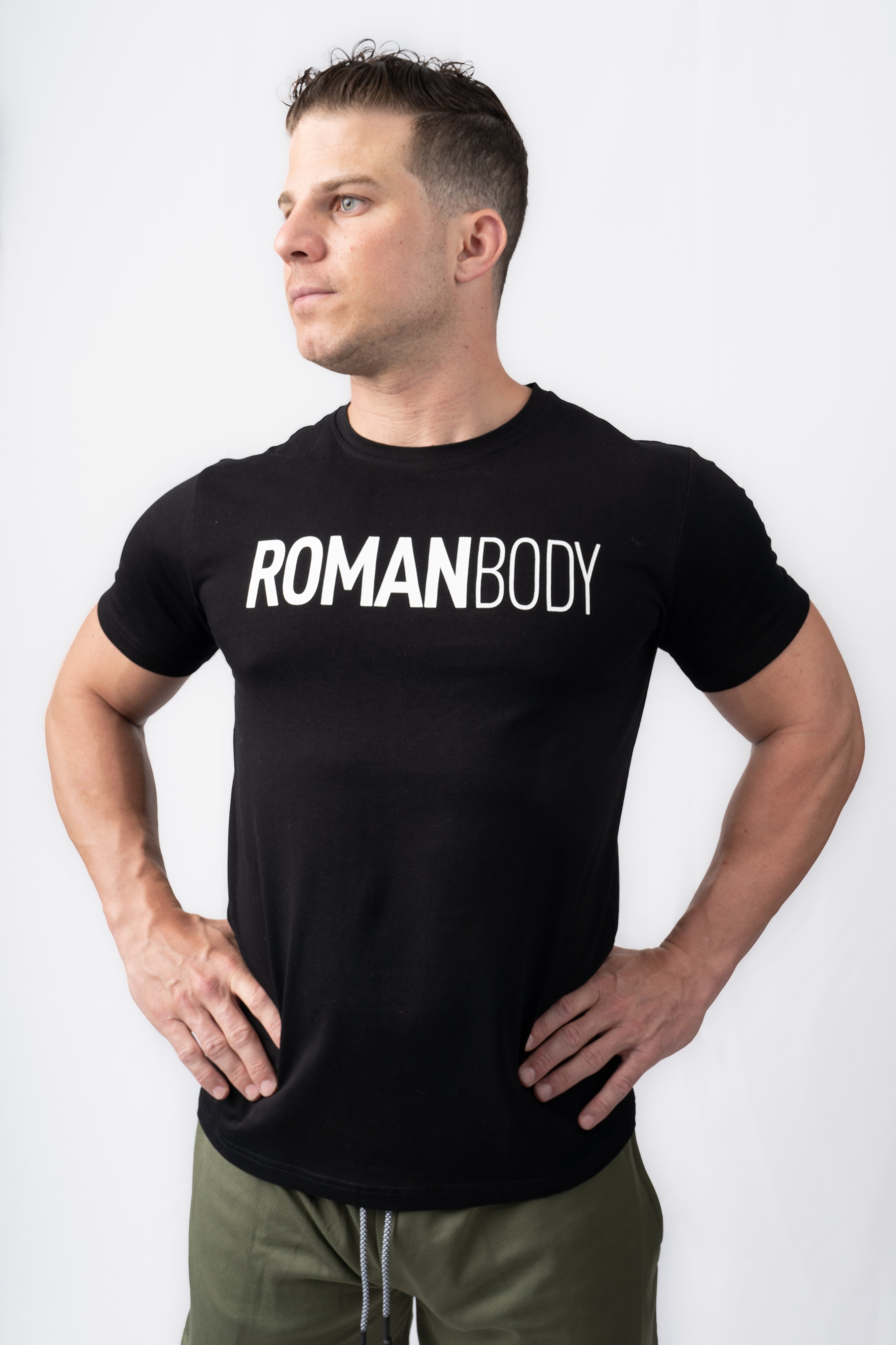 Roman Legacy Fitted T-Shirt- Black