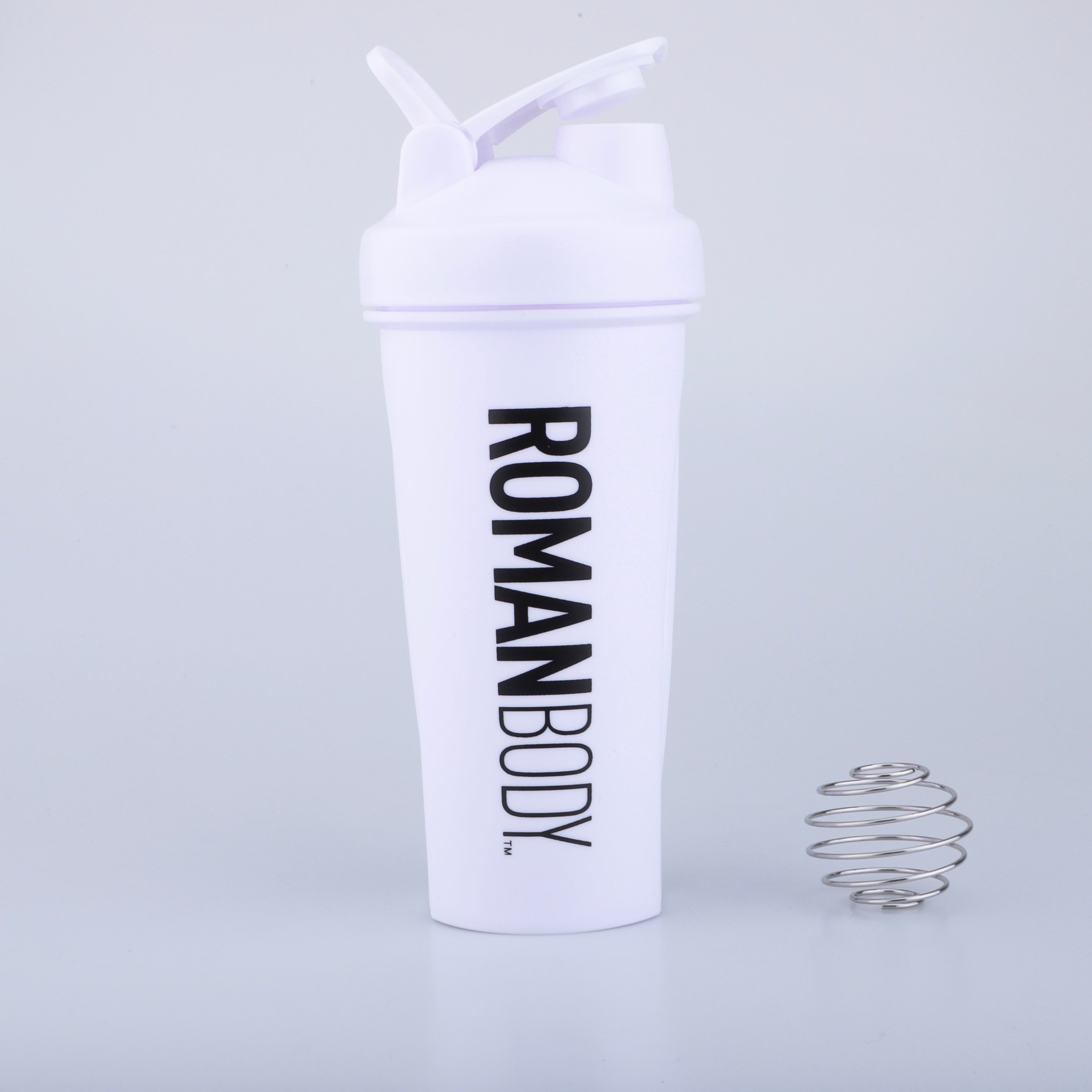 RB Protein Shaker Bottle- White – ROMAN BODY
